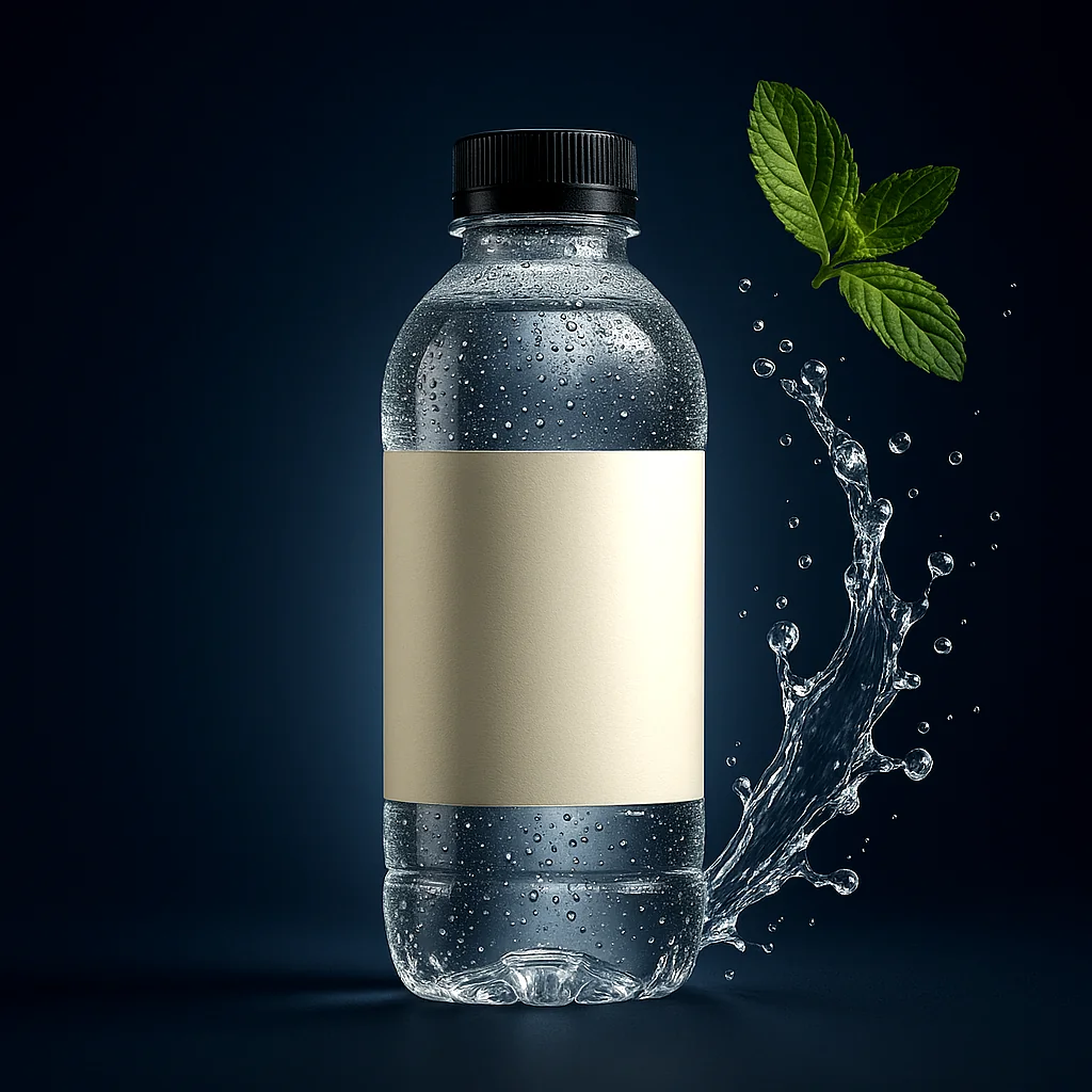 NightSip plastic bottle — enhanced contrast studio view