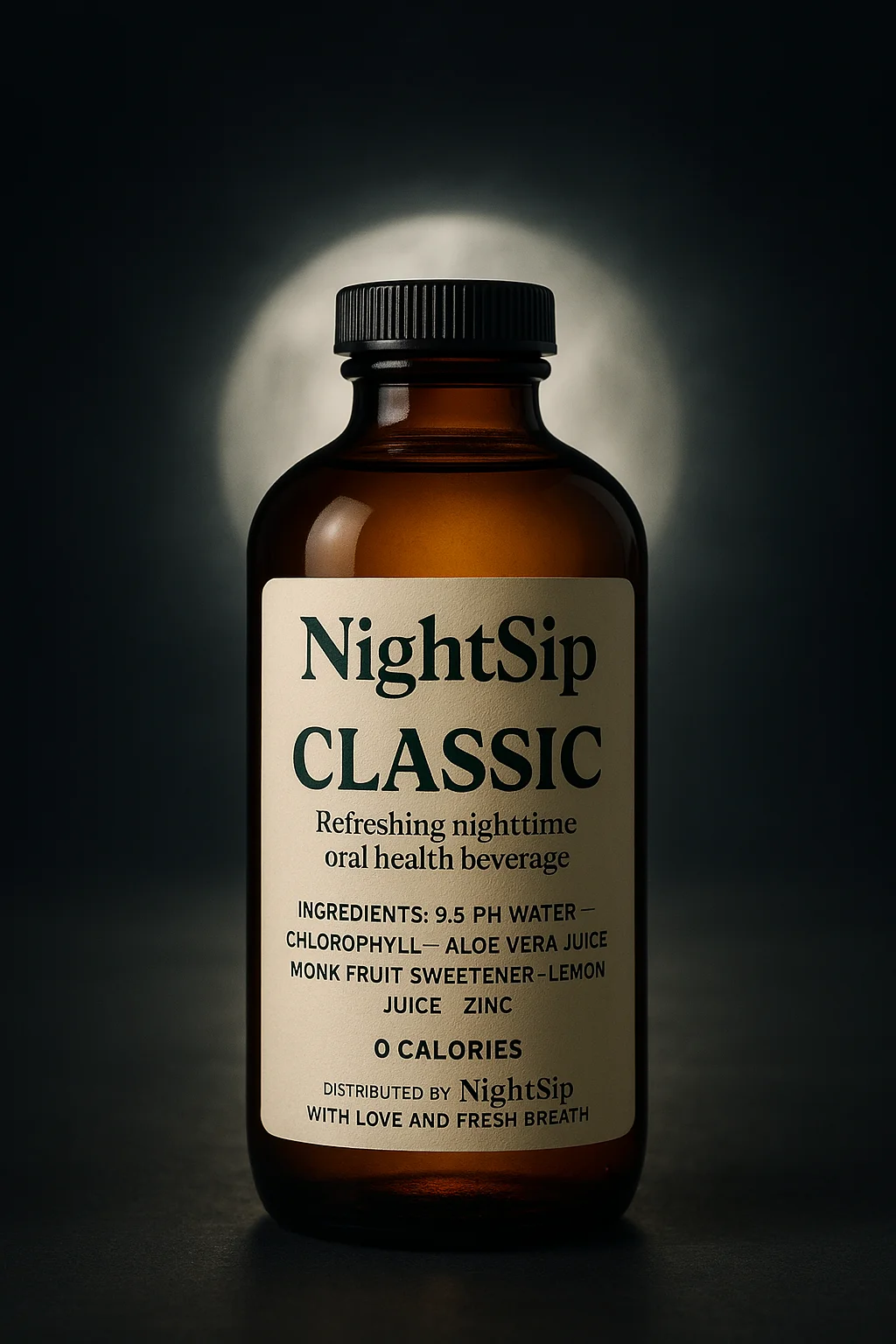 NightSip bottle - dramatic lighting